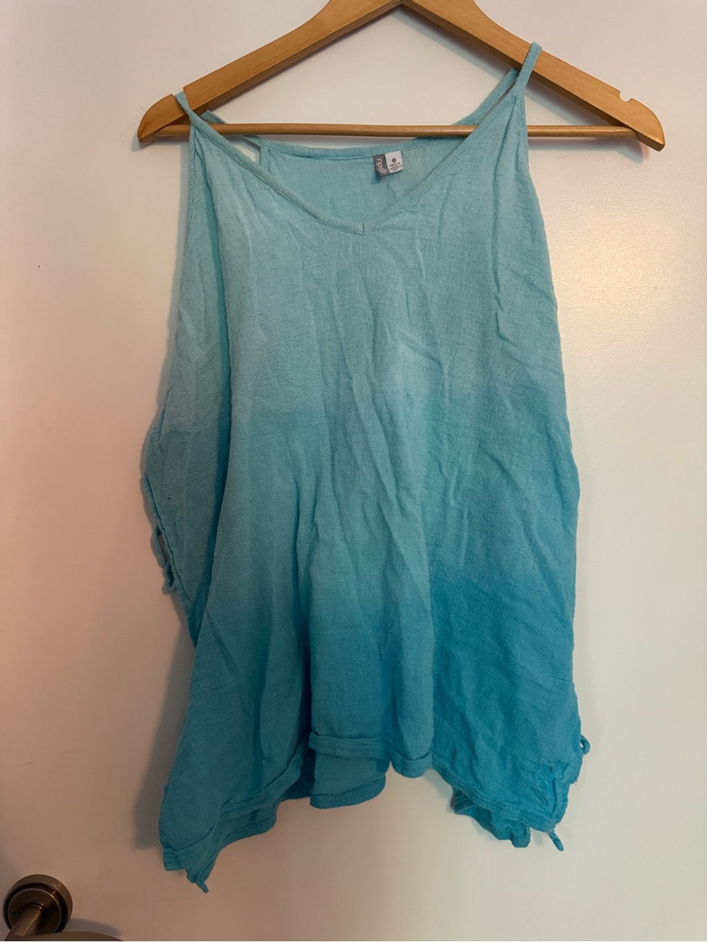 Rip Curl Aqua Gauze Beach Cover Up Tank Top Oversized Small - Picture 5 of 11